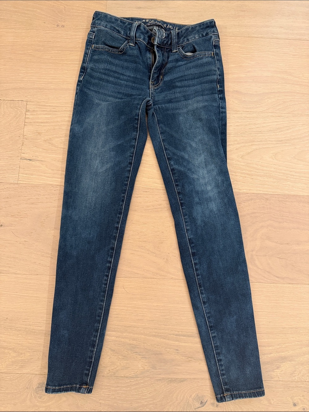 American Eagle Jeggings Size 00S Dark Blue Slim Stretch Jeans